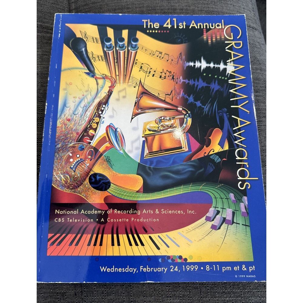 41st Annual Grammy Awards Program Vintage 1999 Collectible Music Memorabilia